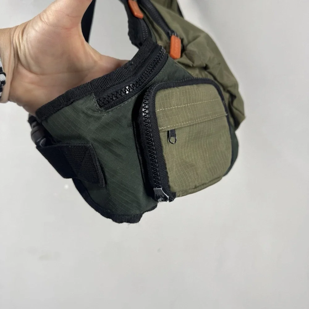Vtg Old Navy Sling Crossbody Messenger Fanny Bag Olive Gorpcore Y2k Tactical